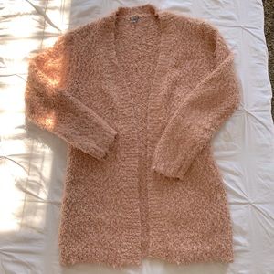 Fuzzy Rose Cardigan